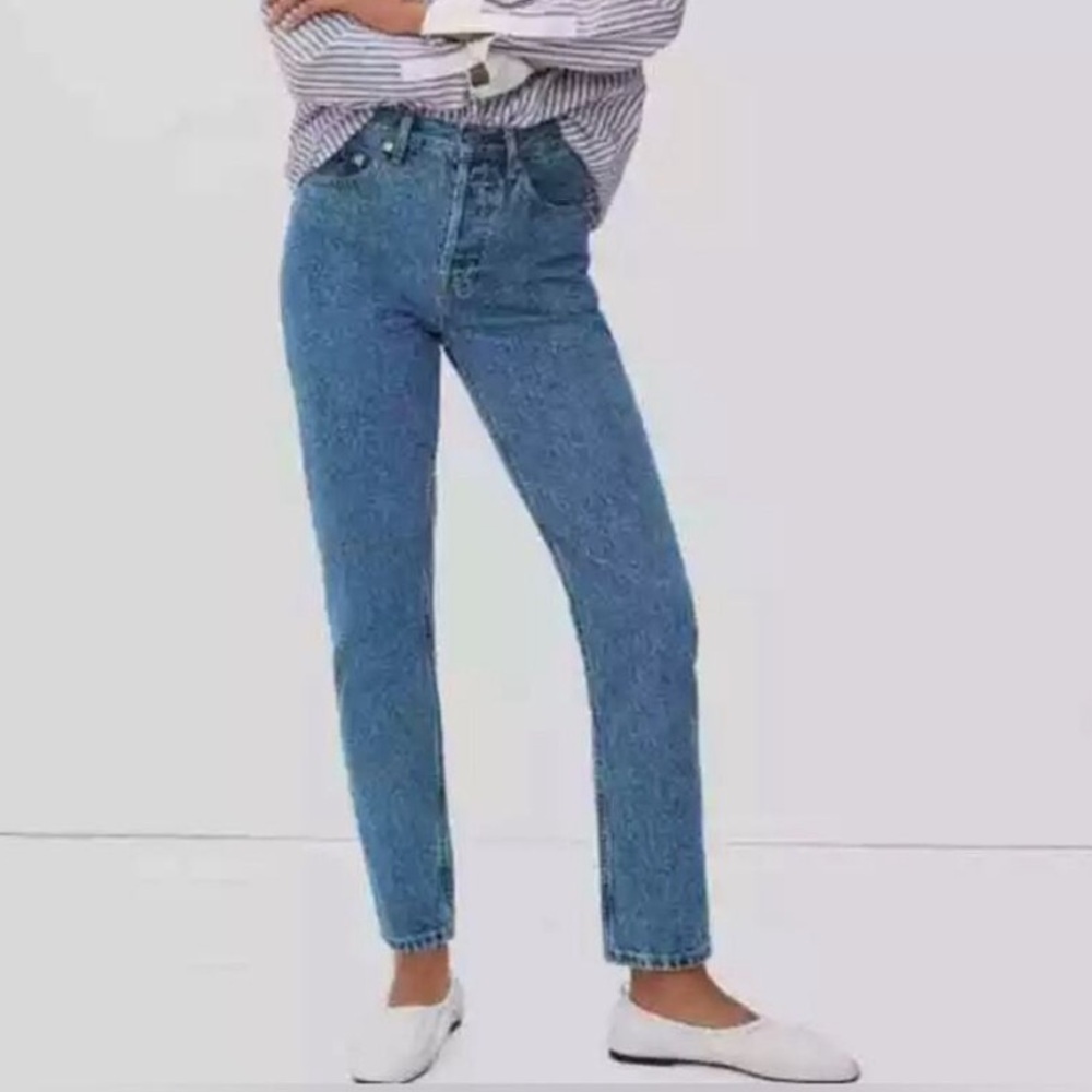 Everlane The Curvy '90s Cheeky Straight Jean Button Fly Organic Cotton Size 28 - Picture 10 of 11